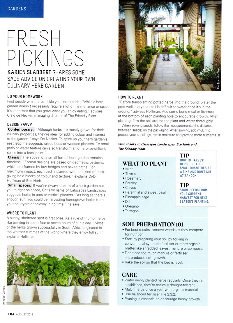 The Friendly Plant - Landscaper Media Coverage