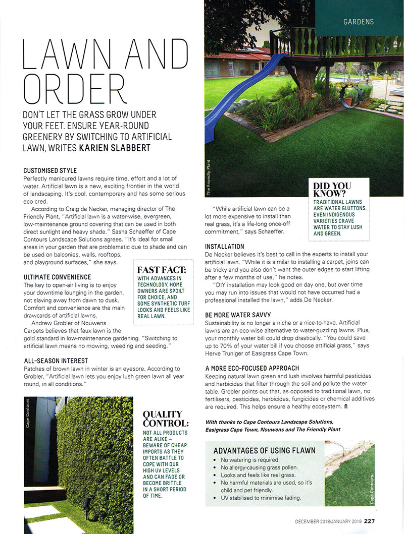 The Friendly Plant - Landscaper Media Coverage